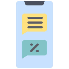 SMS banking icon. Flat design. For presentation.