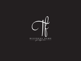 Alphabet TF Logo Letter, Creative Tf ft Logo Icon For Business - obrazy, fototapety, plakaty
