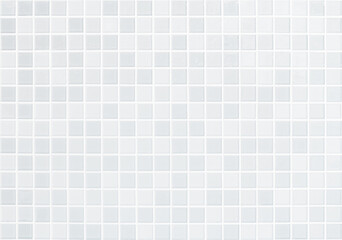 White tile wall chequered background bathroom floor texture. Ceramic wall and floor tiles mosaic background in bathroom. - obrazy, fototapety, plakaty