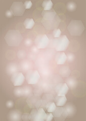 Abstract Vector Pink Background with Silver and White Light Spots. Magic Shiny Pastel Print. Baby Print. Romantic Bokeh Blurred Page Design for Christmass.  Gentle Stardust Pattern.