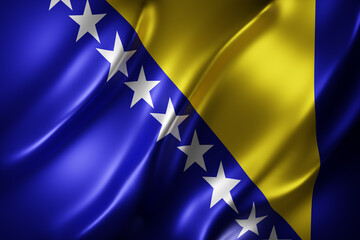 Bosnia and Herzegovina 3d flag