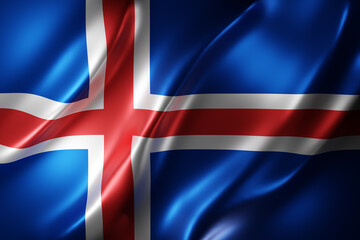 Iceland 3d flag