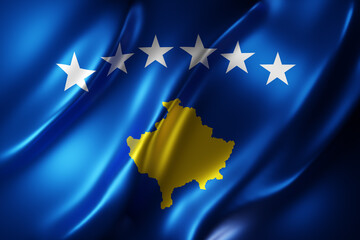 Kosovo 3d flag