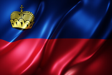 Liechtenstein 3d flag