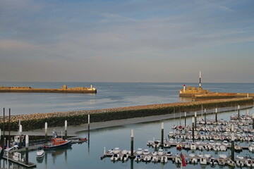 Entrée du port de plaisance de Le Havre. France.