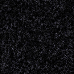 Hand Drawn Snowflakes Christmas Seamless Pattern. Subtle Flying Snow Flakes on chalk snowflakes Background. Authentic chalk handdrawn snow overlay. Fresh holiday season decoration.