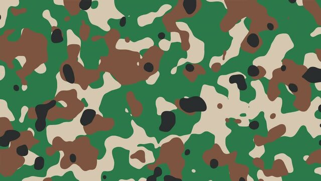 Camouflage pattern, Green-leaf-like, 15sec loop
