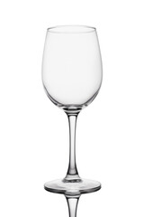 Glass for wine on white