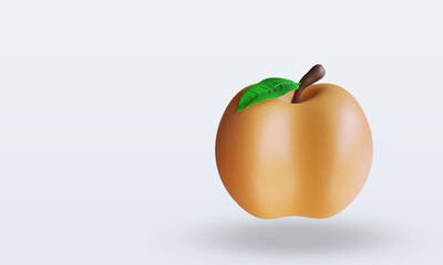 3d Fruits Apricot rendering top view
