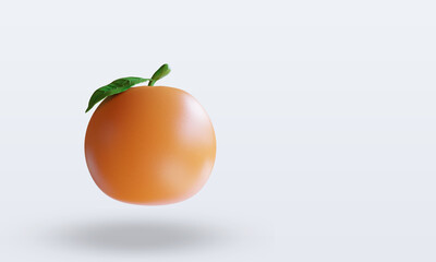 3d Fruits Orange rendering left view