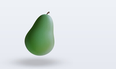 3d Fruits Avocado rendering left view