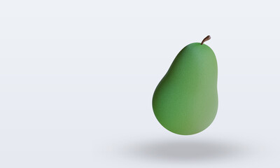 3d Fruits Avocado rendering top view