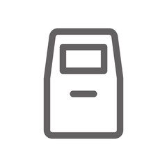 ATM machine icon. Perfect for web design or payment applications. Simple vector illustration.