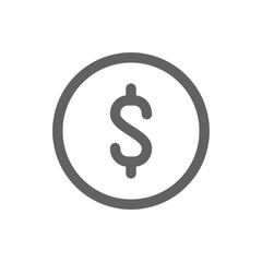 coin currency icon. Perfect for web design or payment applications. Simple vector illustration.