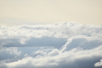 夕焼け、夏空、雲、雲海、滋賀県、琵琶湖、上空、入道雲