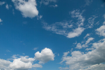 Naklejka na ściany i meble White clouds in the blue sky