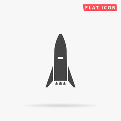 Rocket flat vector icon
