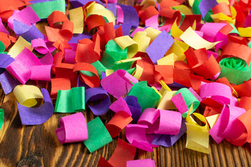 Colored Paper Confetti, Colorful Decoration