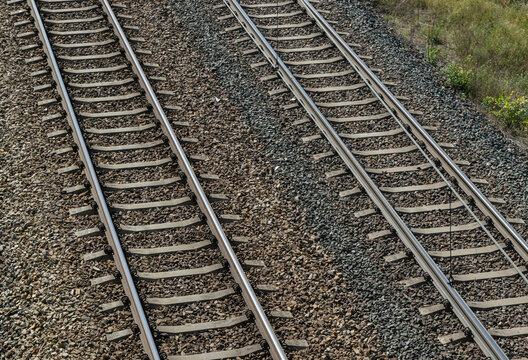 Railway Lines, Train Tracks, Metal Rails, Railway Track