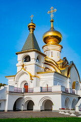 Fototapeta na wymiar The Temple of Seraphim Sarovsky. The Far Eastern region of Russia, the city of Khabarovsk.
