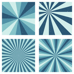 Appealing vintage backgrounds. Abstract sunburst covers with radial rays. Captivating vector illustration.