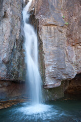 Fototapeta na wymiar Charco de las Palomas waterfall. Tejeda. Gran Canaria. Canary Islands. Spain.