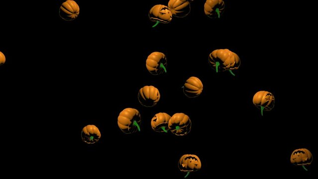 halloween pumpkin loop background material