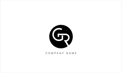 GR, RG Abstract Letters Logo Monogram - obrazy, fototapety, plakaty