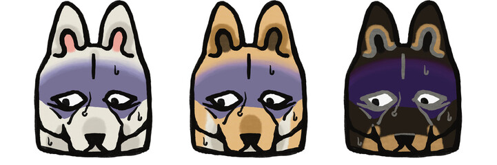 dog face, embarrassed version