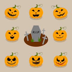 halloween pumpkin set