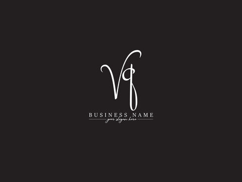 Simple VQ Logo Icon, Unique Vq qv Logo Letter Vector Image Design For Your Beauty Shop