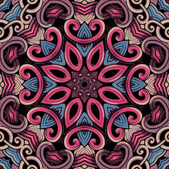 Festival art seamless mandala pattern ethnic vector illustration
