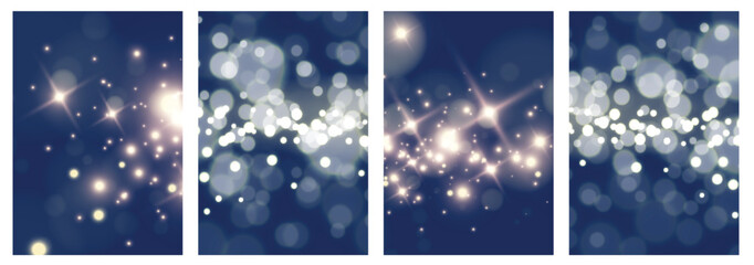 Vector sparkles on a background. Christmas light effect. Sparkling magical dust particles.
