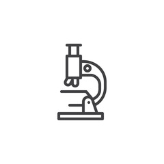 Microscope line icon