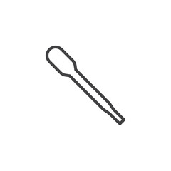 Glass pipette line icon
