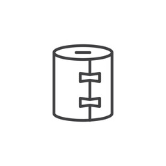 Elastic bandage line icon