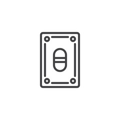 Medication blister line icon