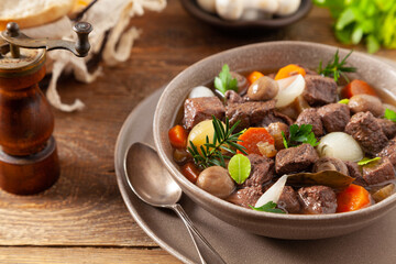 Classic burgundy goulash.