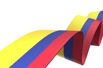 Obraz premium Colombia flag design national independence day banner element transparent background png