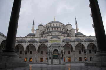 The Blue Mosque in the city of Istanbul in Turkey