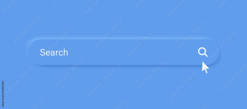 Poster search bar frame with magnifier icon, search boxes template for web page internet browser in 3d , ne