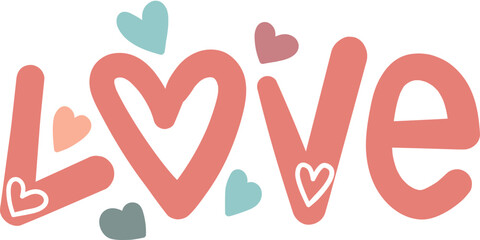 Love handmade text, illustration