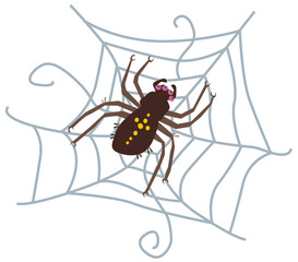 Halloween icon spider web isolated