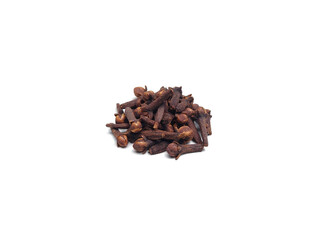 Cloves isolated on white background, selective focus