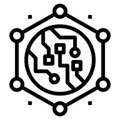 Blockchain network icon