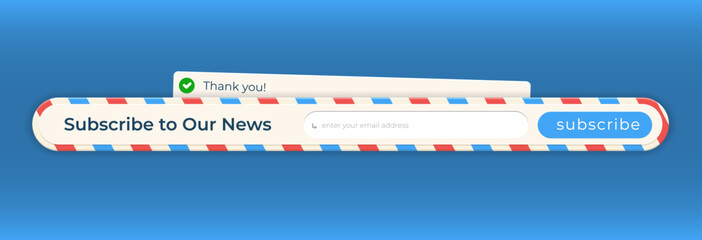 Vector banner Subscribe for website