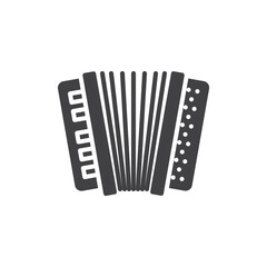 Accordion musical instrument vector icon