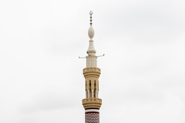 Fototapeta na wymiar Minart of famous Landhi Korangi Mosque situated in Karachi