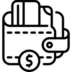 wallet line icon