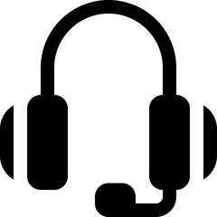 headphone glyph icon